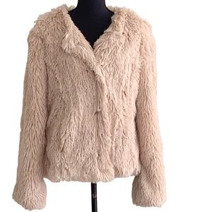 Winter Off white Faux Fur Jackets Size M